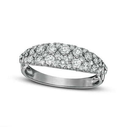 1.0 CT. T.W. Natural Diamond Anniversary Ring in Solid 14K White Gold