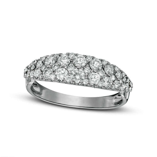 1.0 CT. T.W. Natural Diamond Anniversary Ring in Solid 14K White Gold
