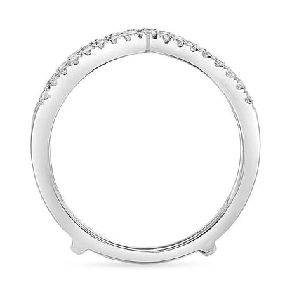 0.75 CT. T.W. Natural Diamond Split Chevron Arch Enhancer in Solid 14K White Gold