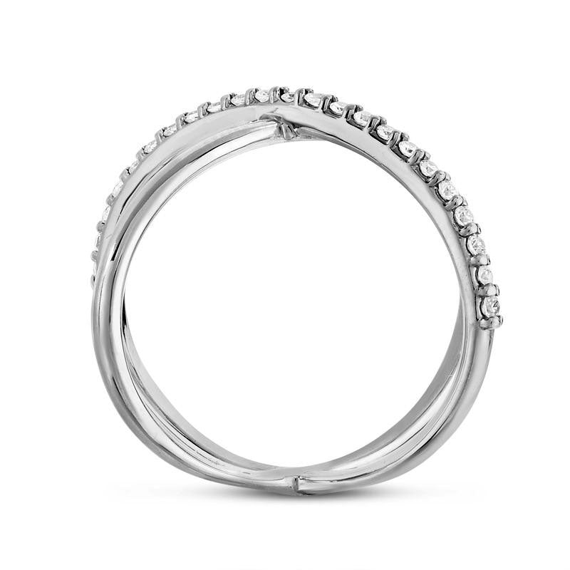 0.20 CT. T.W. Natural Diamond Orbit Ring in Sterling Silver