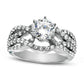 1.75 CT. T.W. Natural Diamond Woven Engagement Ring in Solid 14K White Gold