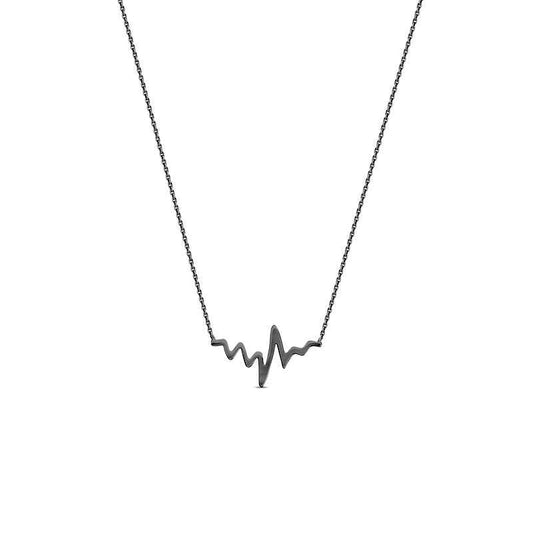 Heartbeat Necklace in 14K White Gold