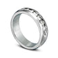Mens 1.0 CT. T.W. Natural Diamond Channel Anniversary Band in Solid 14K White Gold (I/SI2)