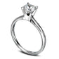 Certified 1.0 CT. Natural Clarity Enhanced Diamond Solitaire Engagement Ring in Solid 14K White Gold (I/SI2)