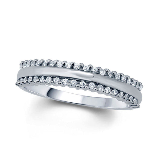 0.20 CT. T.W. Natural Diamond Anniversary Band in Solid 10K White Gold