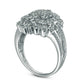 0.20 CT. T.W. Composite Natural Diamond Flower Frame Ring in Sterling Silver