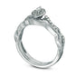 0.25 CT. T.W. Marquise Natural Diamond Frame Twist Bridal Engagement Ring Set in Solid 10K White Gold