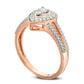 0.33 CT. T.W. Natural Diamond Teardrop-Shaped Frame Split Shank Antique Vintage-Style Engagement Ring in Solid 10K Rose Gold