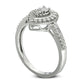 0.33 CT. T.W. Natural Diamond Teardrop-Shaped Frame Antique Vintage-Style Engagement Ring in Solid 10K White Gold
