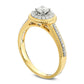 0.38 CT. T.W. Natural Diamond Frame Antique Vintage-Style Engagement Ring in Solid 14K Gold