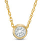0.1 CT. Natural Clarity Enhanced Solitaire Pendant in 10K Yellow Gold