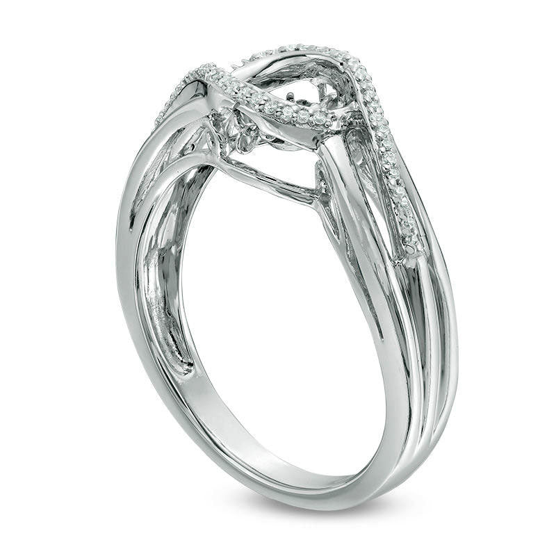 Unstoppable Love™ 0.10 CT. T.W. Natural Diamond Split Bypass Ring in Solid 10K White Gold