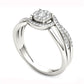 0.25 CT. T.W. Composite Natural Diamond Frame Twist Bypass Promise Ring in Solid 10K White Gold