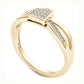 0.10 CT. T.W. Composite Natural Diamond Tilted Heart Split Shank Ring in Solid 10K Yellow Gold