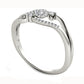 0.10 CT. T.W. Composite Natural Diamond Flower Bypass Promise Ring in Solid 10K White Gold