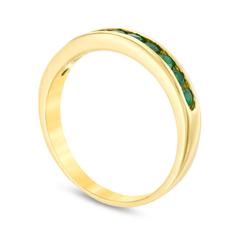 Emerald Channel-Set Band in Solid 14K Gold