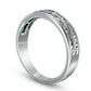 0.50 CT. T.W. Princess-Cut Natural Diamond Double Row Wedding Band in Solid 10K White Gold