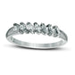 0.38 CT. T.W. Marquise Natural Diamond Seven Stone Slant Anniversary Band in Solid 10K White Gold