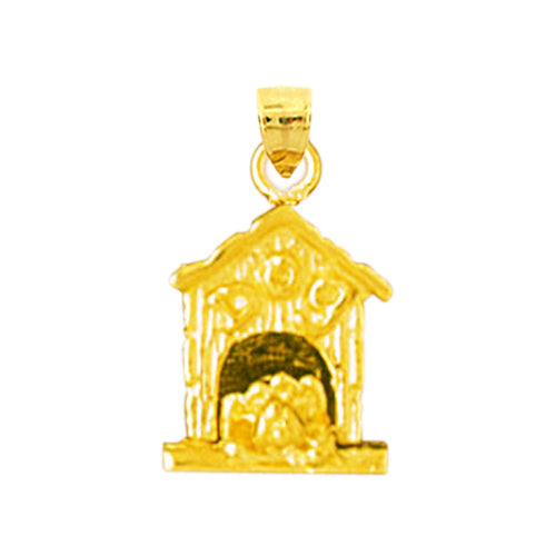 14K Gold Dog In Dog House Charm