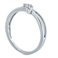 0.10 CT. T.W. Natural Diamond Three Stone Slant Promise Ring in Solid 10K White Gold