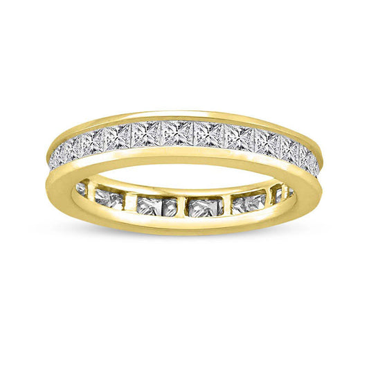 2.0 CT. T.W. Princess-Cut Natural Diamond Eternity Channel Set Wedding Band in Solid 14K Gold