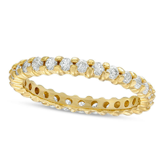 1.0 CT. T.W. Natural Diamond Prong Eternity Band in Solid 14K Gold