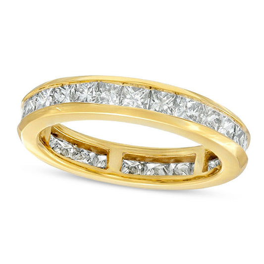 3.0 CT. T.W. Princess-Cut Natural Diamond Eternity Channel Set Wedding Band in Solid 14K Gold