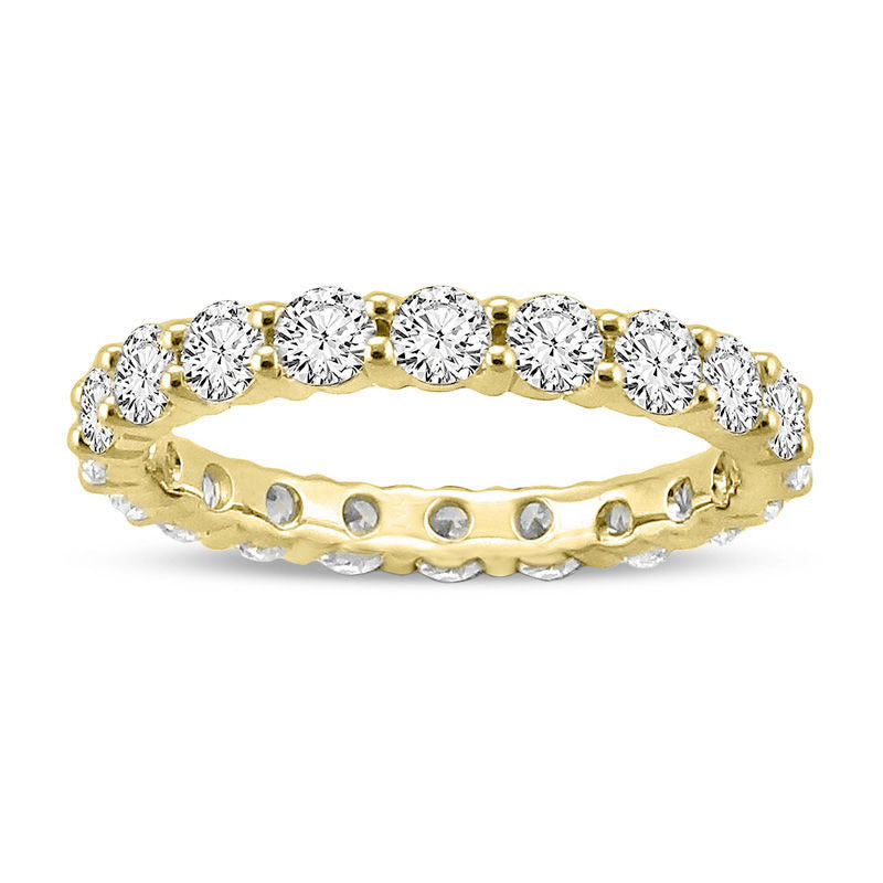 2.0 CT. T.W. Natural Diamond Eternity Wedding Band in Solid 14K Gold