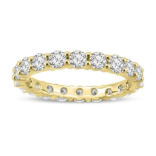 2.0 CT. T.W. Natural Diamond Eternity Wedding Band in Solid 14K Gold
