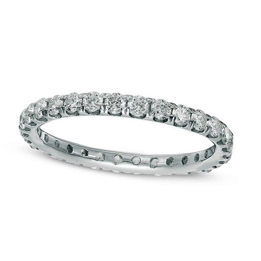 1.0 CT. T.W. Natural Diamond Eternity Band in Solid 14K White Gold