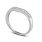 0.10 CT. T.W. Natural Diamond Contour Wedding Band in Sterling Silver