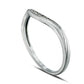 Natural Diamond Accent Contour Wedding Band in Sterling Silver