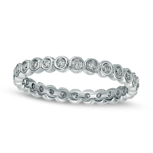 0.33 CT. T.W. Natural Diamond Eternity Band in Solid 14K White Gold