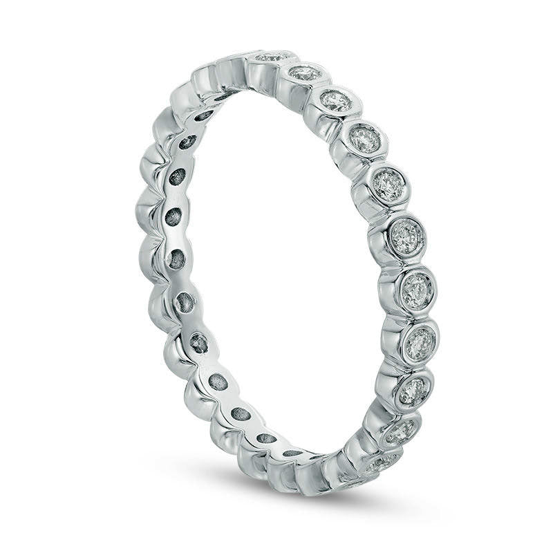0.33 CT. T.W. Natural Diamond Eternity Band in Solid 14K White Gold