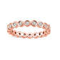 0.50 CT. T.W. Natural Diamond Bezel-Set Eternity Band in Solid 14K Rose Gold