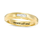 Mens 0.10 CT. T.W. Natural Diamond Three Stone Wedding Band in Solid 10K Yellow Gold (1 Line)