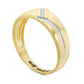 Mens 0.05 CT. T.W. Natural Diamond Five Stone Zig-Zag Wedding Band in Solid 10K Two-Tone Gold (1 Line)
