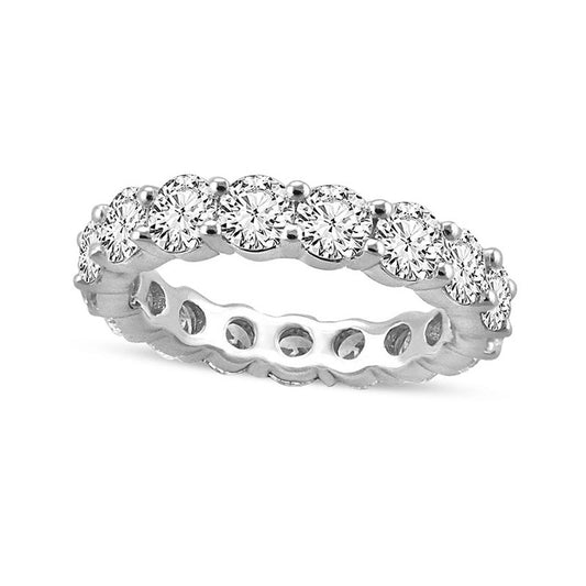 4 CT. T.W. Natural Diamond Eternity Band in Solid 14K White Gold