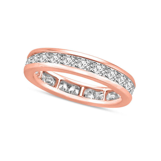 2.0 CT. T.W. Natural Diamond Eternity Wedding Band in Solid 14K Rose Gold