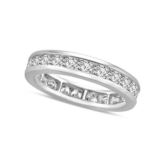2.0 CT. T.W. Natural Diamond Eternity Channel Set Wedding Band in Solid 14K White Gold