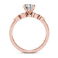 1.0 CT. T.W. Natural Diamond Heart-Side Engagement Ring in Solid 14K Rose Gold