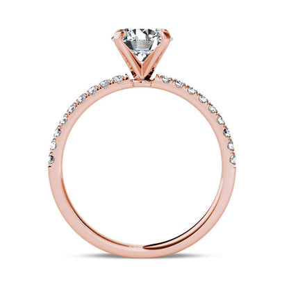 1.20 CT. T.W. Natural Diamond Engagement Ring in Solid 14K Rose Gold