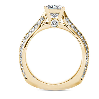 1.75 CT. T.W. Princess-Cut Natural Diamond Engagement Ring in Solid 14K Gold