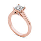1.0 CT. T.W. Princess-Cut Natural Clarity Enhanced Diamond Solitaire Engagement Ring in Solid 14K Rose Gold (I/I1)