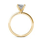 1.0 CT. Princess-Cut Natural Clarity Enhanced Diamond Solitaire Engagement Ring in Solid 14K Gold (I/I1)