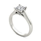 1.0 CT. T.W. Princess-Cut Natural Clarity Enhanced Diamond Solitaire Engagement Ring in Solid 14K White Gold (I/I1)