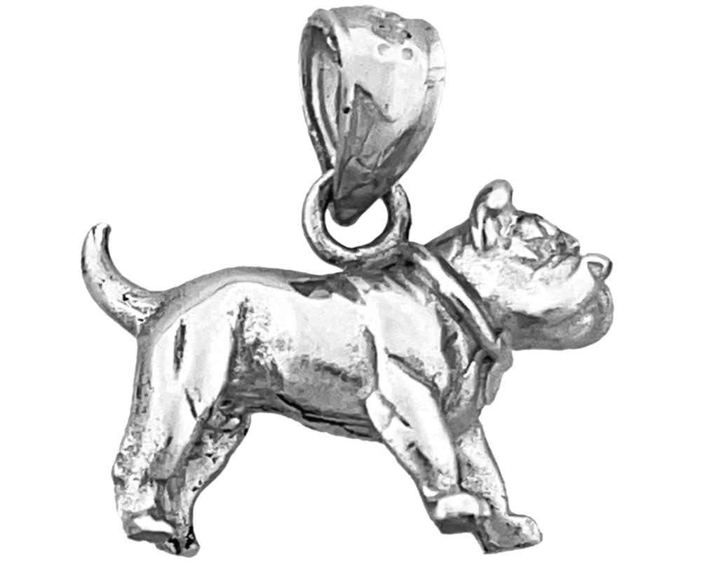 14K Gold 3D Bulldog Charm