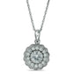 6.0mm Lab-Created White Sapphire Flower Pendant in Sterling Silver