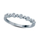 0.10 CT. T.W. Natural Diamond Alternating Anniversary Band in Sterling Silver