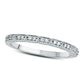 0.13 CT. T.W. Natural Diamond Duos Anniversary Band in Solid 10K White Gold
